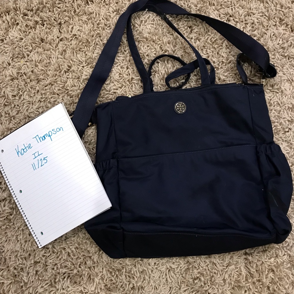 Navy Tory Burch diaper bag